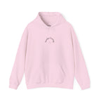 Sunday Evening Hoodie — Minimal Curved Text Pullover
