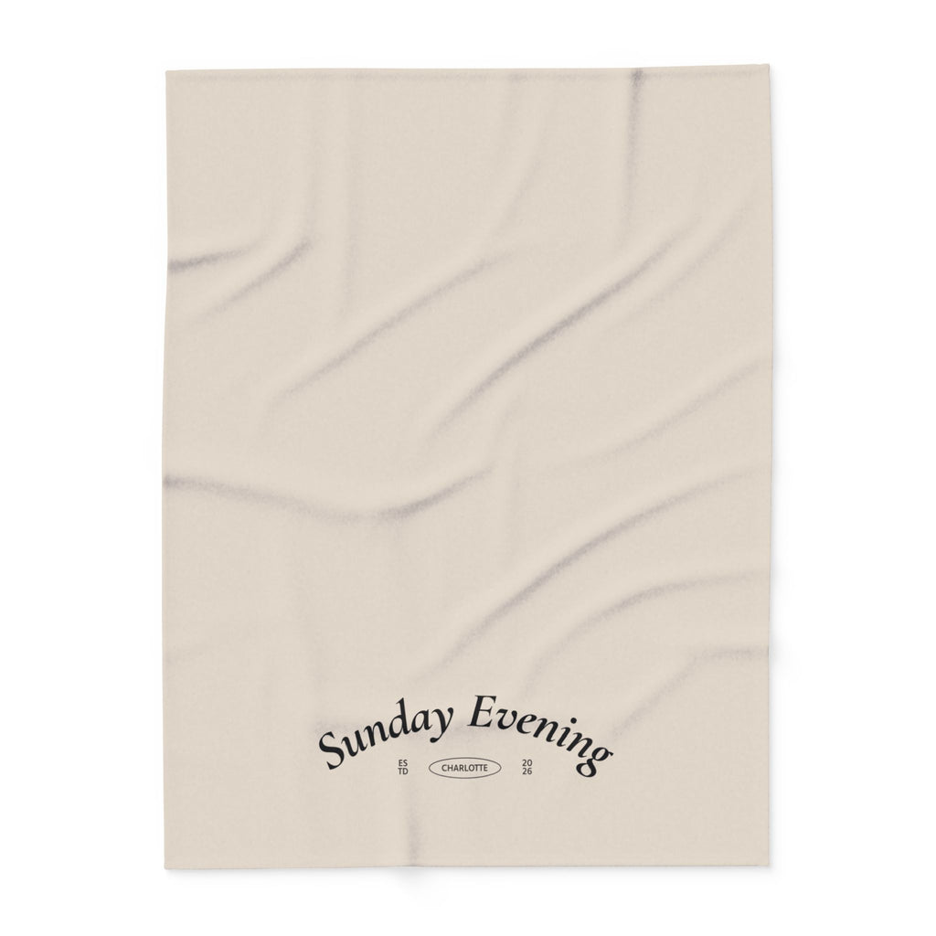 Sunday Evening Arctic Fleece Blanket — Cozy Neutral Throw