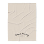 Sunday Evening Arctic Fleece Blanket — Cozy Neutral Throw