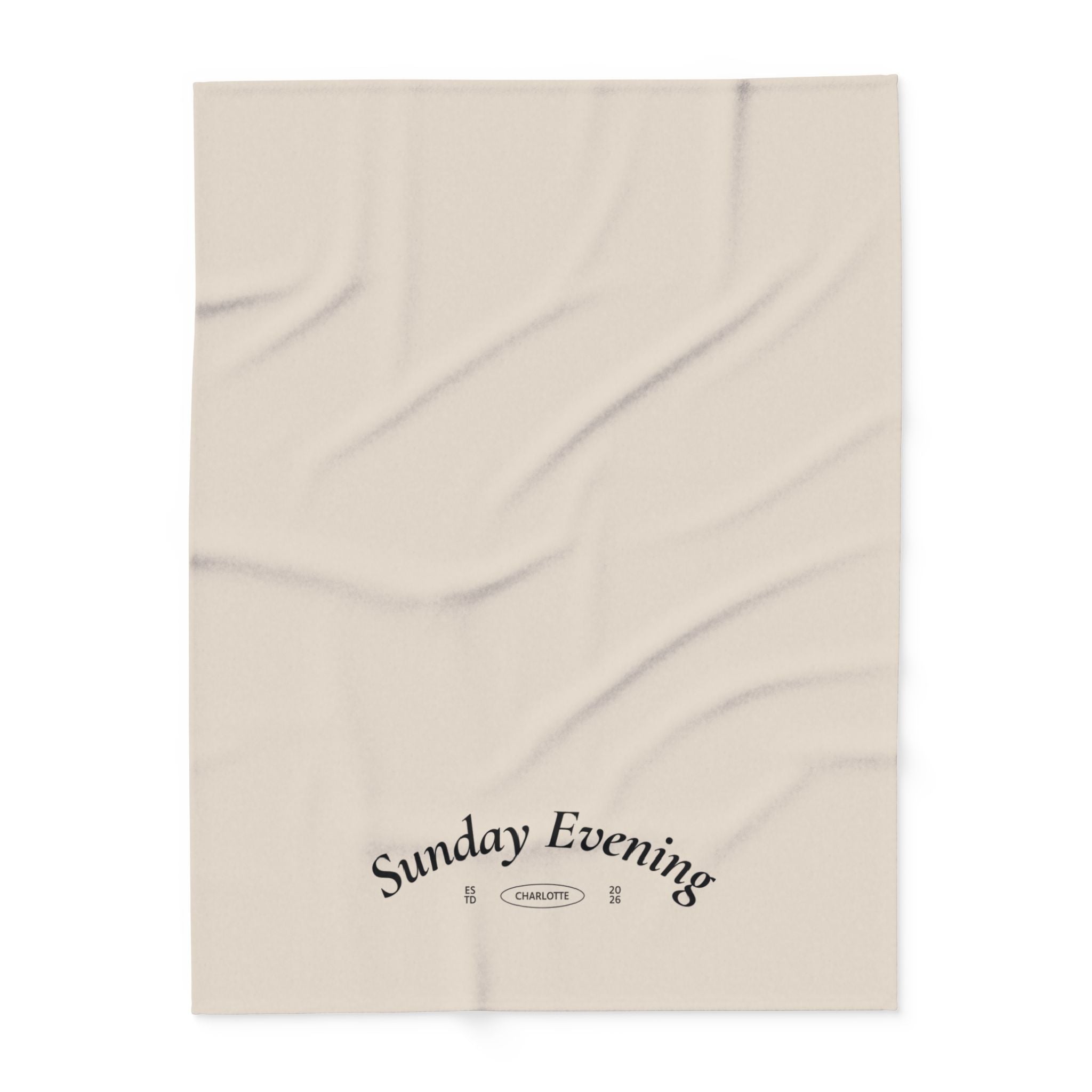 Sunday Evening Arctic Fleece Blanket — Cozy Neutral Throw