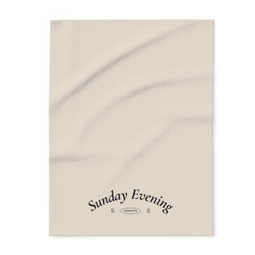 Sunday Evening Arctic Fleece Blanket — Cozy Neutral Throw