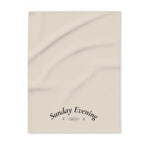 Sunday Evening Arctic Fleece Blanket — Cozy Neutral Throw