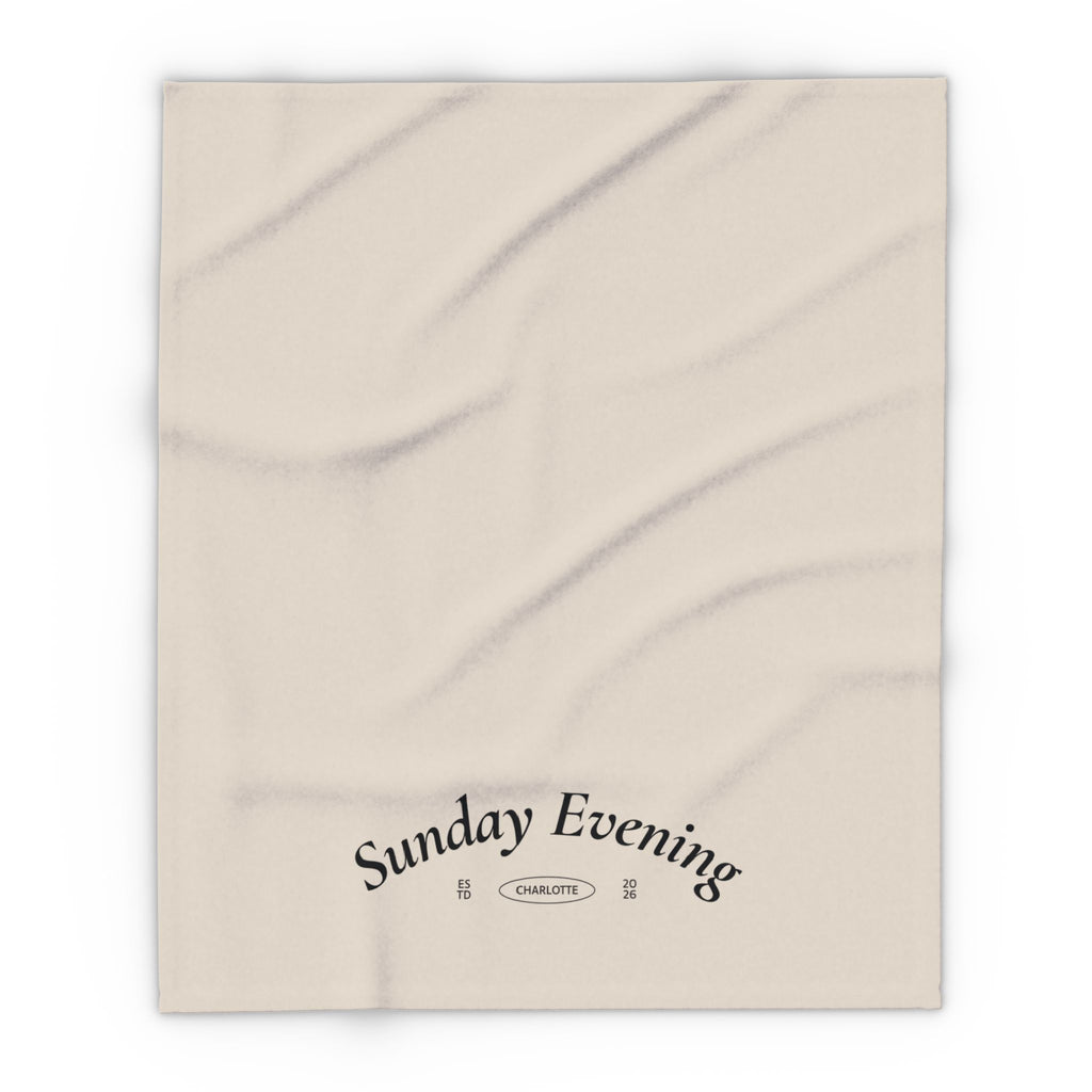 Sunday Evening Arctic Fleece Blanket — Cozy Neutral Throw