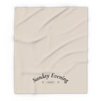 Sunday Evening Arctic Fleece Blanket — Cozy Neutral Throw