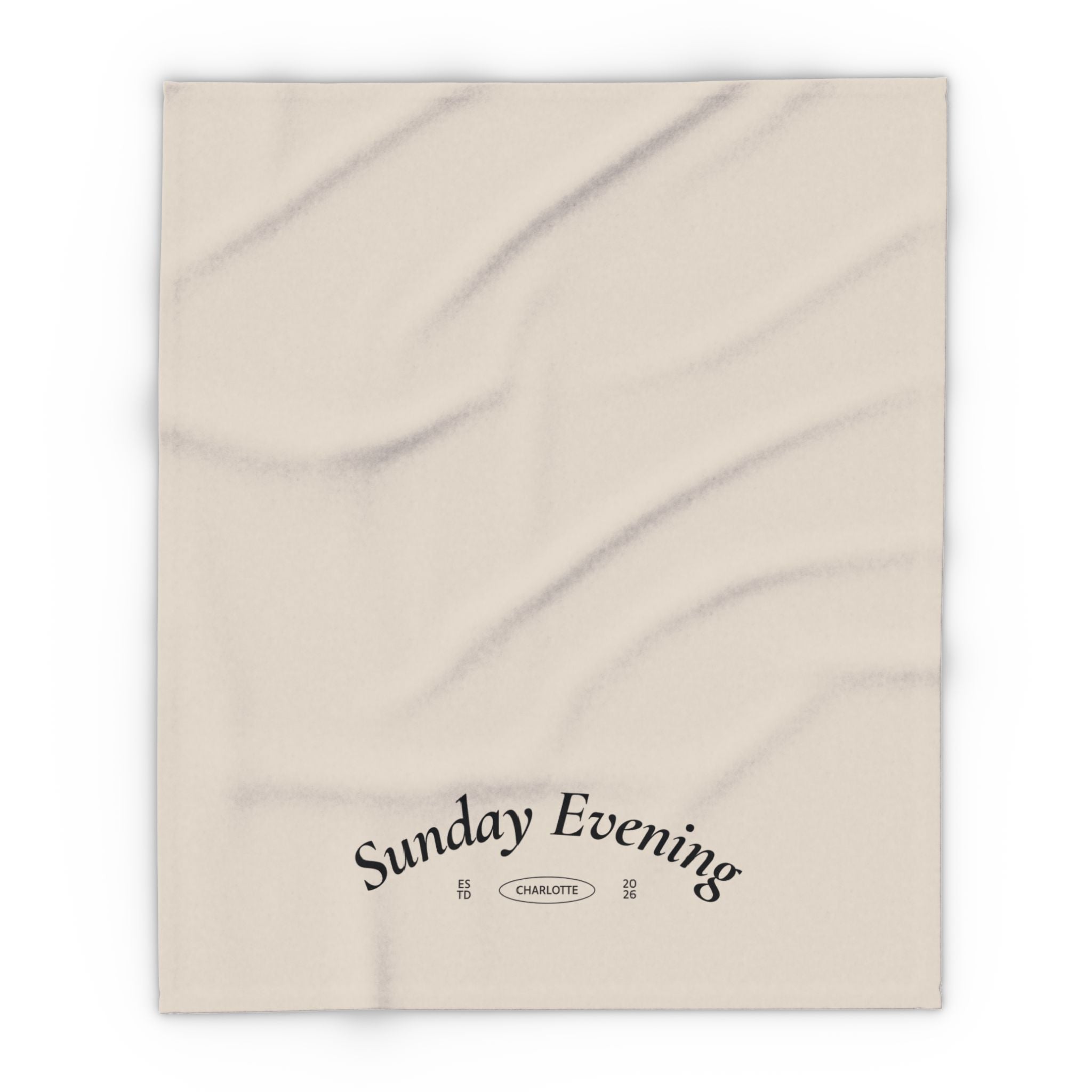 Sunday Evening Arctic Fleece Blanket — Cozy Neutral Throw